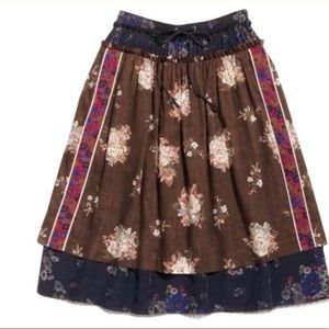 NWT COACH Mix Print Multi-Layer Skirt